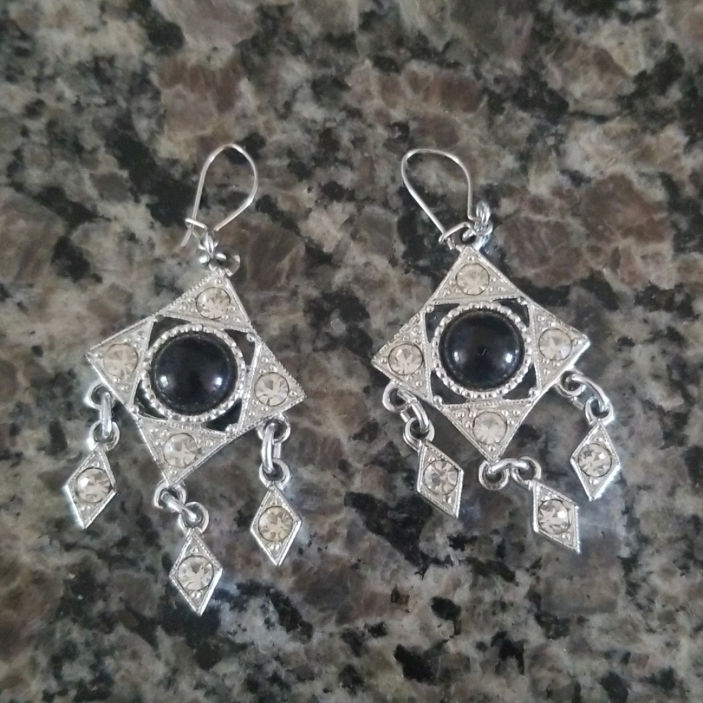Silver hanging earrings